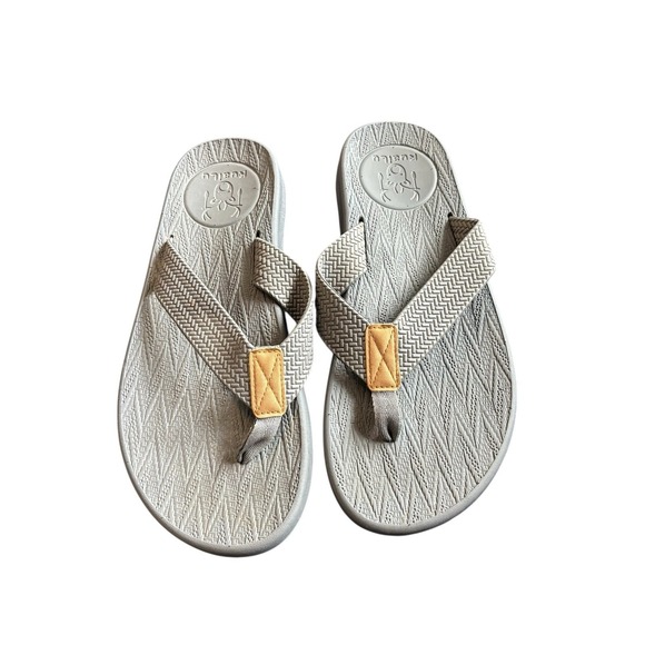 KUAILU Flip Flop Sandals Grey Mens 12‎ Summer Causal Beach - Picture 1 of 6